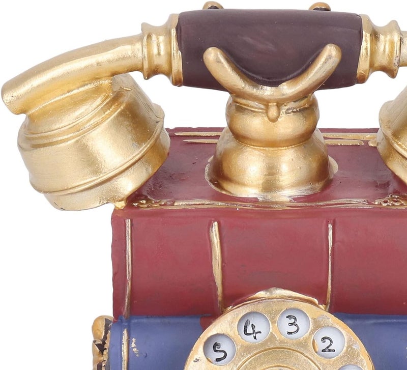 Retro Resin Telephone Model, Antique Phone Decoration, Vintage Decorative Telephone Model with Exquisite Craftsmanship, Synthetic Resin Desk Ornament for Home Study Cafe - Image 2