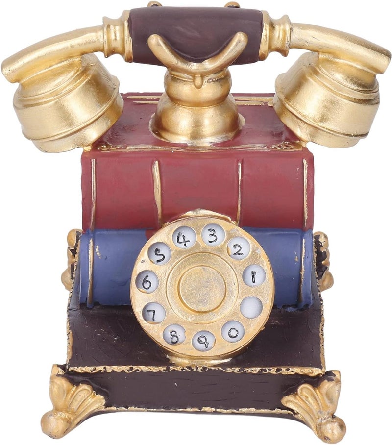 Retro Resin Telephone Model, Antique Phone Decoration, Vintage Decorative Telephone Model with Exquisite Craftsmanship, Synthetic Resin Desk Ornament for Home Study Cafe - Image 1