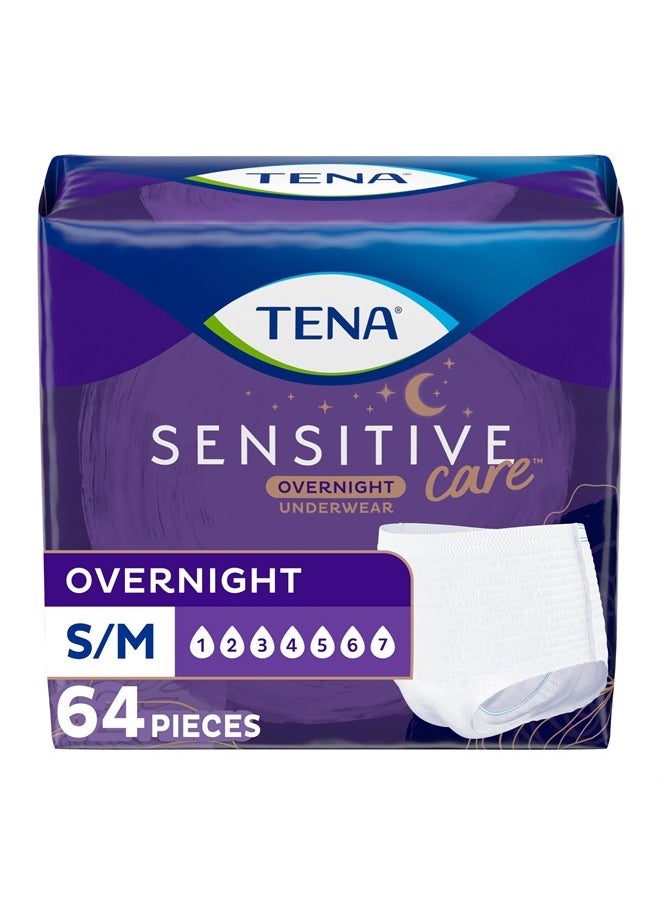 Tena Incontinence Underwear for Women, Overnight Absorbency, Intimates - Small/Medium - 64 Count  - Image 1