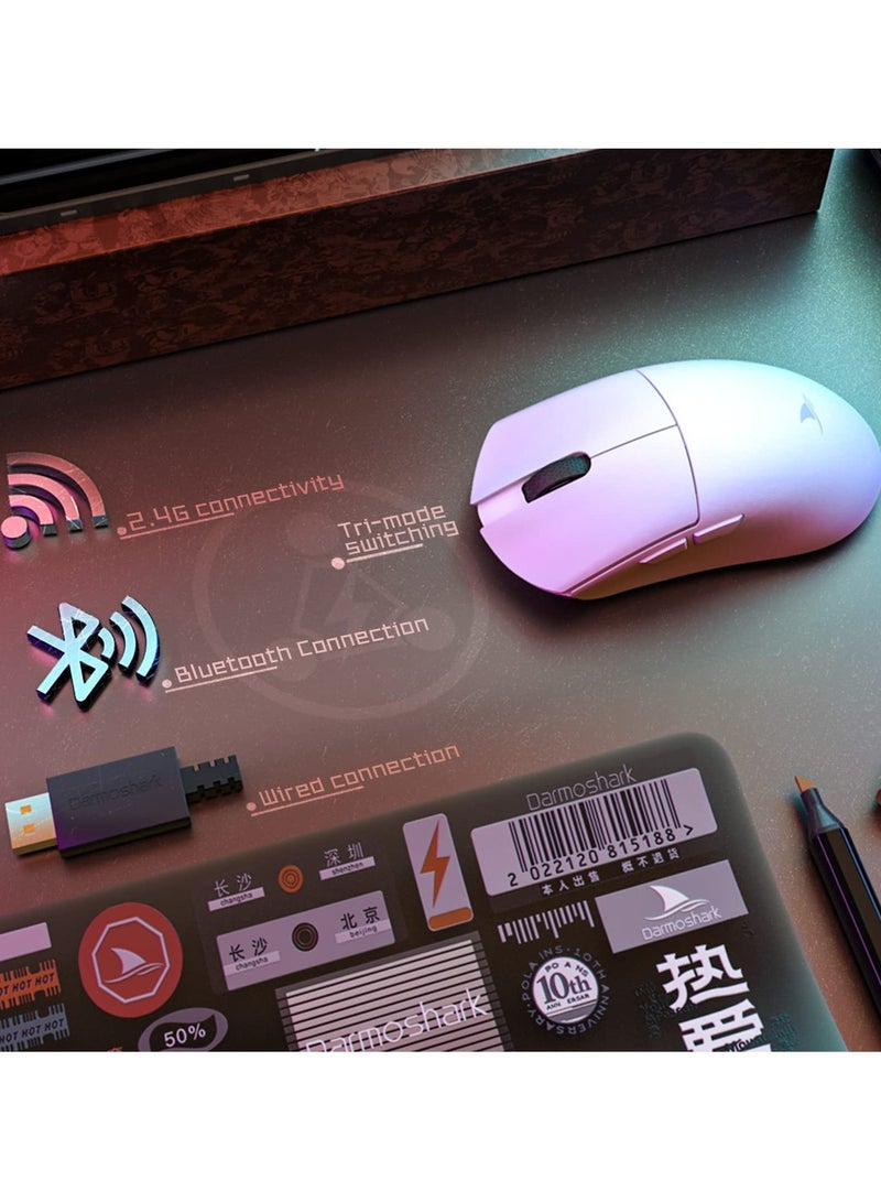 Darmoshark M3 Wireless Gaming Mouse,Tri-Mode 2.4G/USB-C/Bluetooth,26000DPI,5 programmable button,Computer Mouse for Laptop,PC,Mac - Image 2