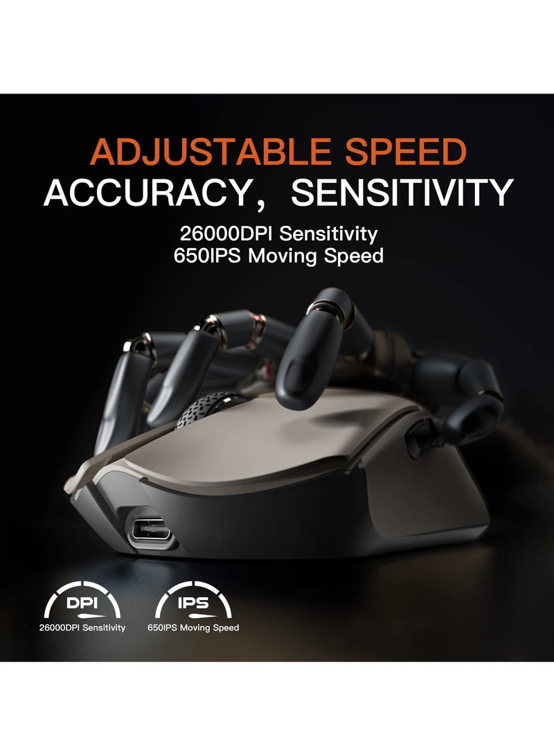 Darmoshark M3 Wireless Gaming Mouse,Tri-Mode 2.4G/USB-C/Bluetooth,26000DPI,5 programmable button,Computer Mouse for Laptop,PC,Mac - Image 5