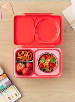 Omielife OmieBox Up Bento Box with Insulated Thermos & Ice Pack, Cherry Pink  - Image 4
