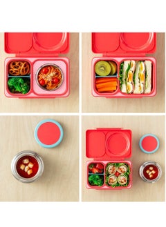 Omielife OmieBox Up Bento Box with Insulated Thermos & Ice Pack, Cherry Pink  - Image 5