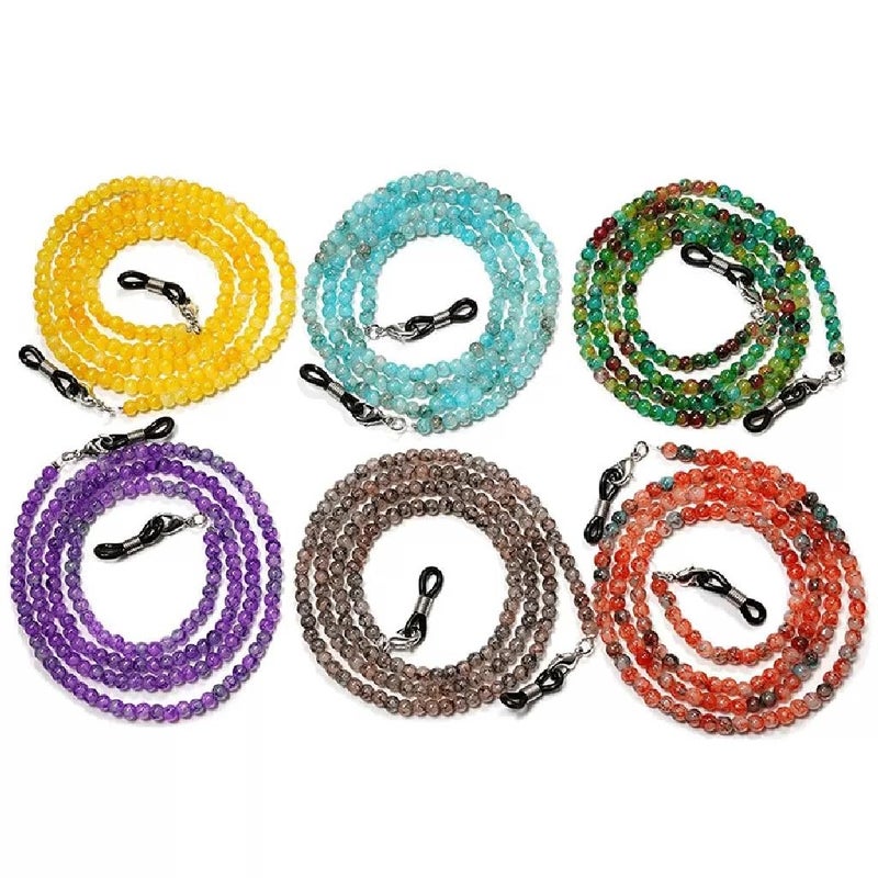 Beaded Eyeglass Chain Necklace Anti Drop White Dinosaur Doodle - Image 2