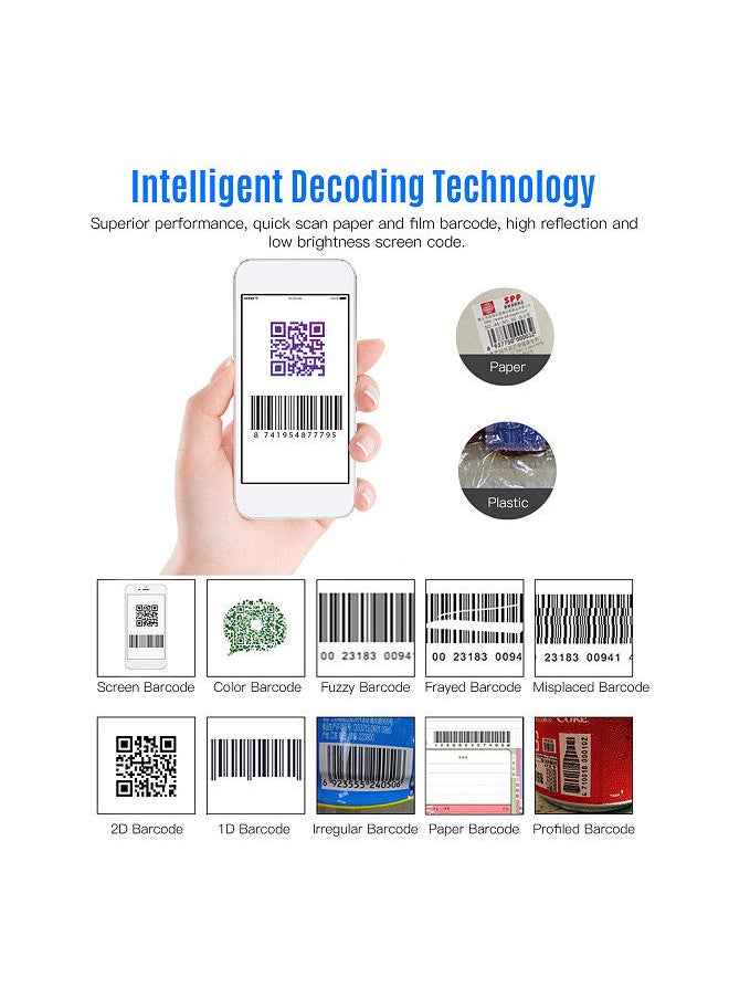 Embedded 1D 2D Barcode Scanner QR Bar Code Reader Module Scanner RS485 Port Connection Auto Scanning for Gate Machine Tickets Checking Mobile Payment