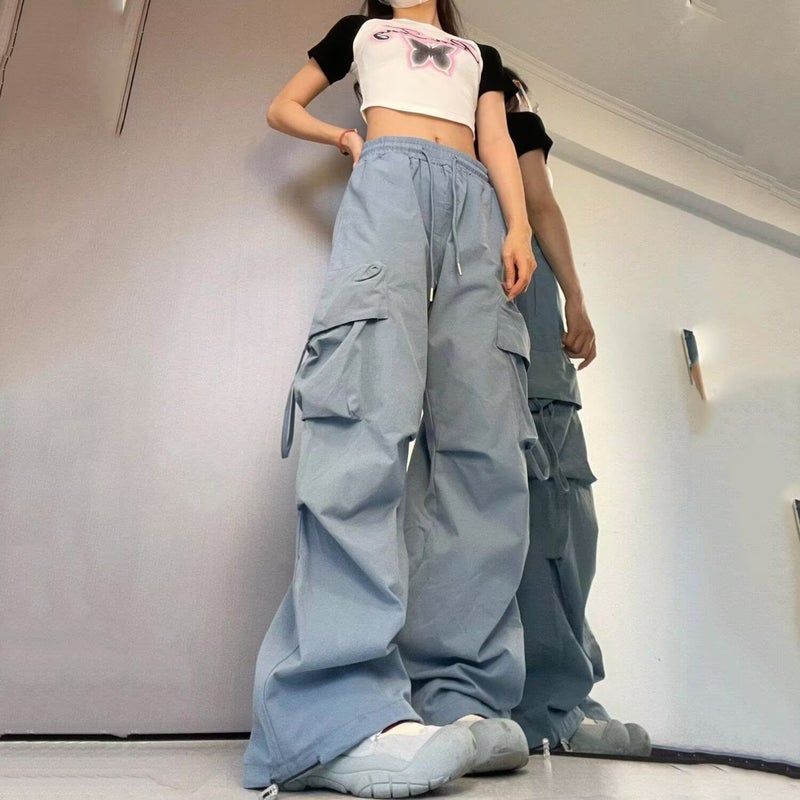 Overalls Dopamine Retro Overalls Trendy Men'S And Women'S High Waist Straight Design Sense Loose Trousers - Image 4