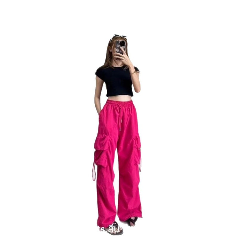Overalls Dopamine Retro Overalls Trendy Men'S And Women'S High Waist Straight Design Sense Loose Trousers - Image 5