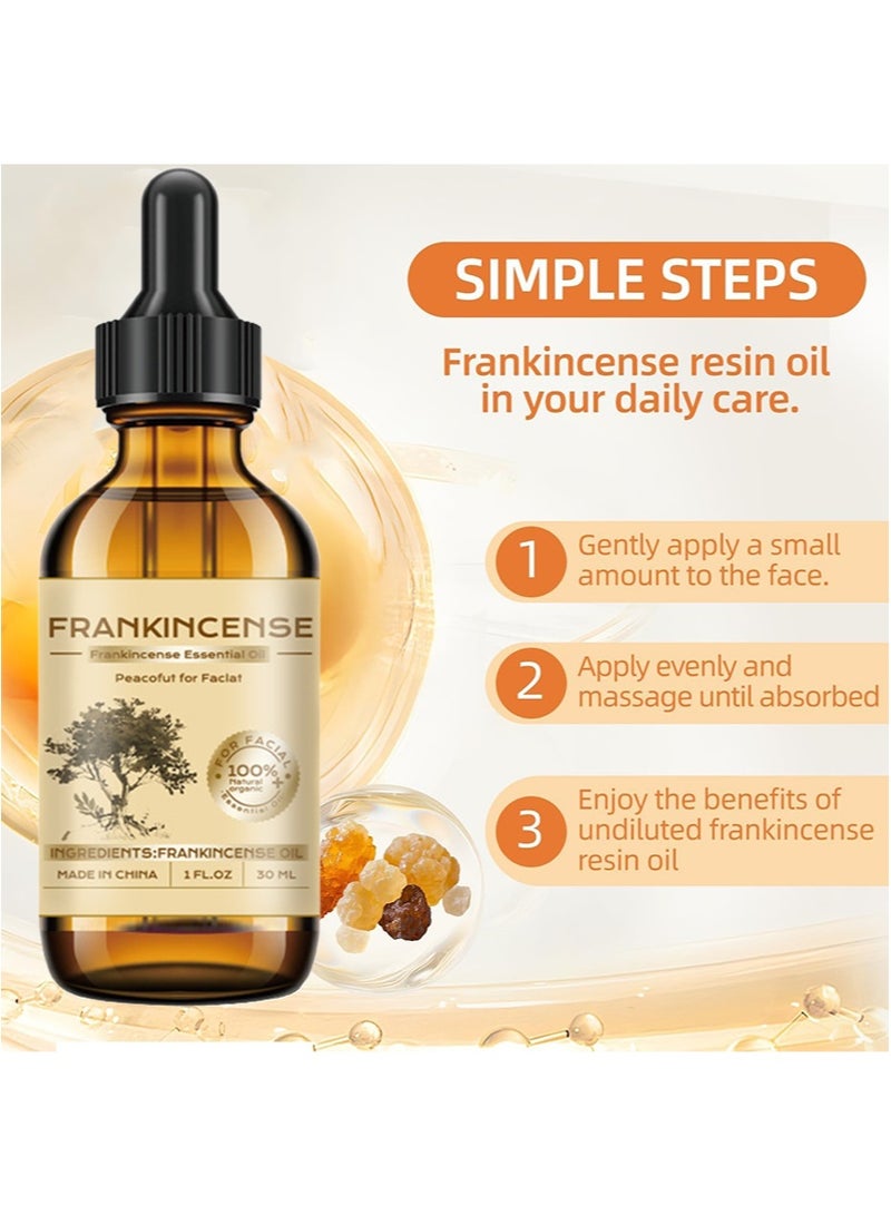 wachinas 100% Natural Frankincense Resin Oil with Dropper - Soothes Irritated Skin,Deep Hydration for All Skin Types,Ideal for Daily Skincare Routine,For Diffuser,Hair Care,Facial Care,Skin Care,Aromatherapy, Scalp and Body Massage,Soap and Candle Making,1 Fl Oz - Image 5
