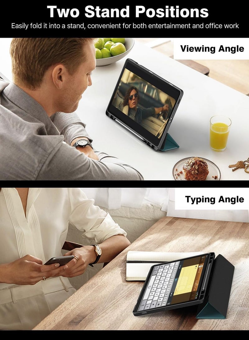 Smart Case For Xiaomi Redmi Pad SE 11 inch Tablet 2023 Cover with Pencil Holder, Soft TPU Smart Stand Back Cover Auto Wake/Sleep (Green) - Image 2