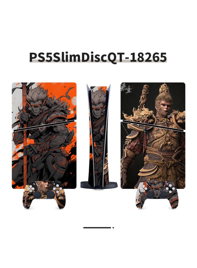 عام لملصقات وحدة التحكم في ألعاب Sony PS5، النسخة الرقمية من الفيلم الواقي Fashion Black Myth Wukong مجموعة كاملة من الملصقات - اللون: PS5SlimDiscQT-18265 - Image 1