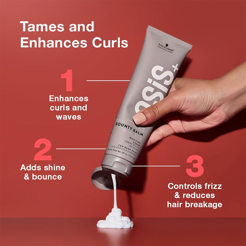 OSiS+ Bounty Balm Rich Curl Cream 5oz â€“ Curl Enhancing, Frizz Control & Humidity Protection for Wavy, Curly, Textured Hair - Image 2