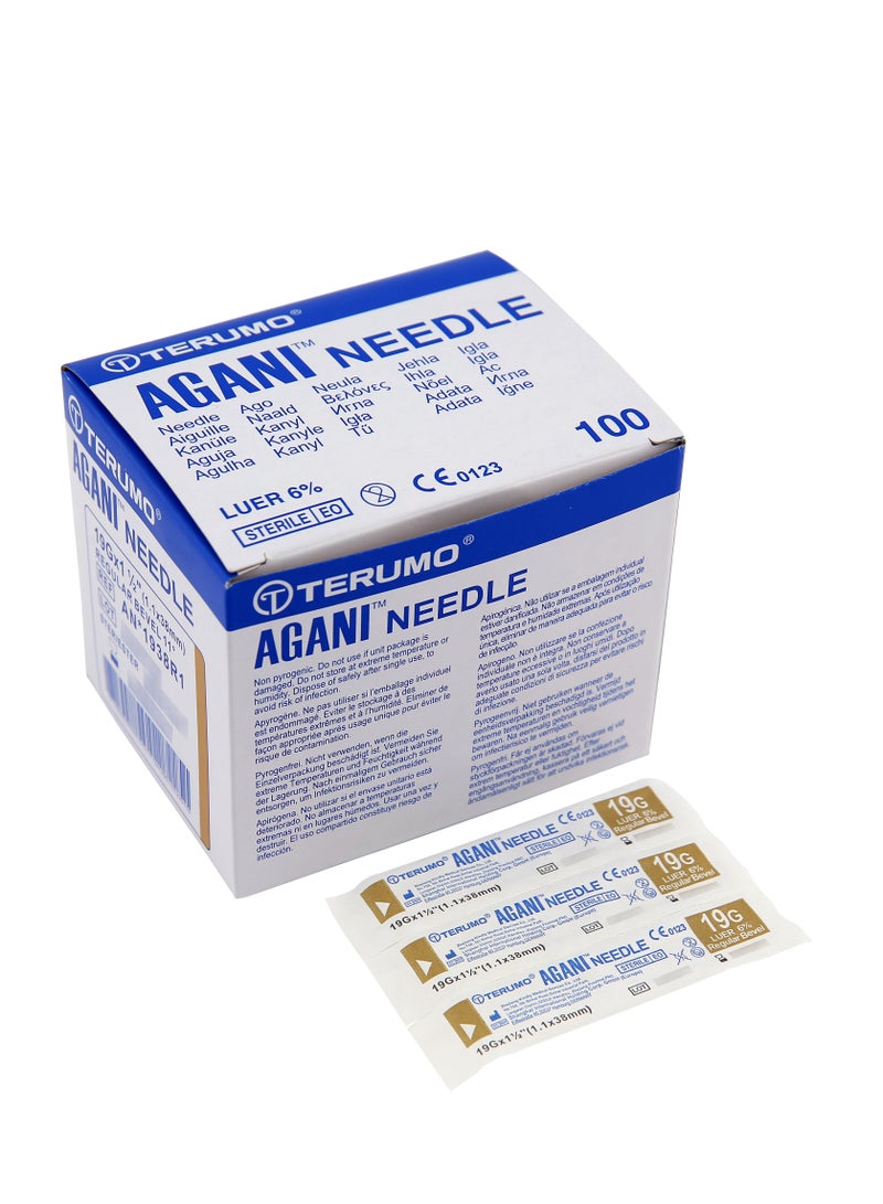 Terumo Agani Needle 19G x 1 1/2 (1.1 x 38mm) - Image 2