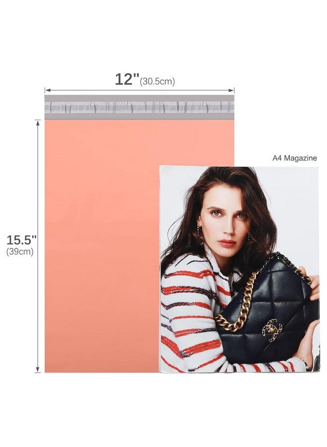 Metronic Poly Mailers 12X15.5 100 Pack Shipping Bags，Strong Adhesive Mailing Bags, Waterproof And Tear-Proof Multipurpose Envelopes For Clothing, Small Business,Boutique, Postal Bags Peach Pink  - Image 4