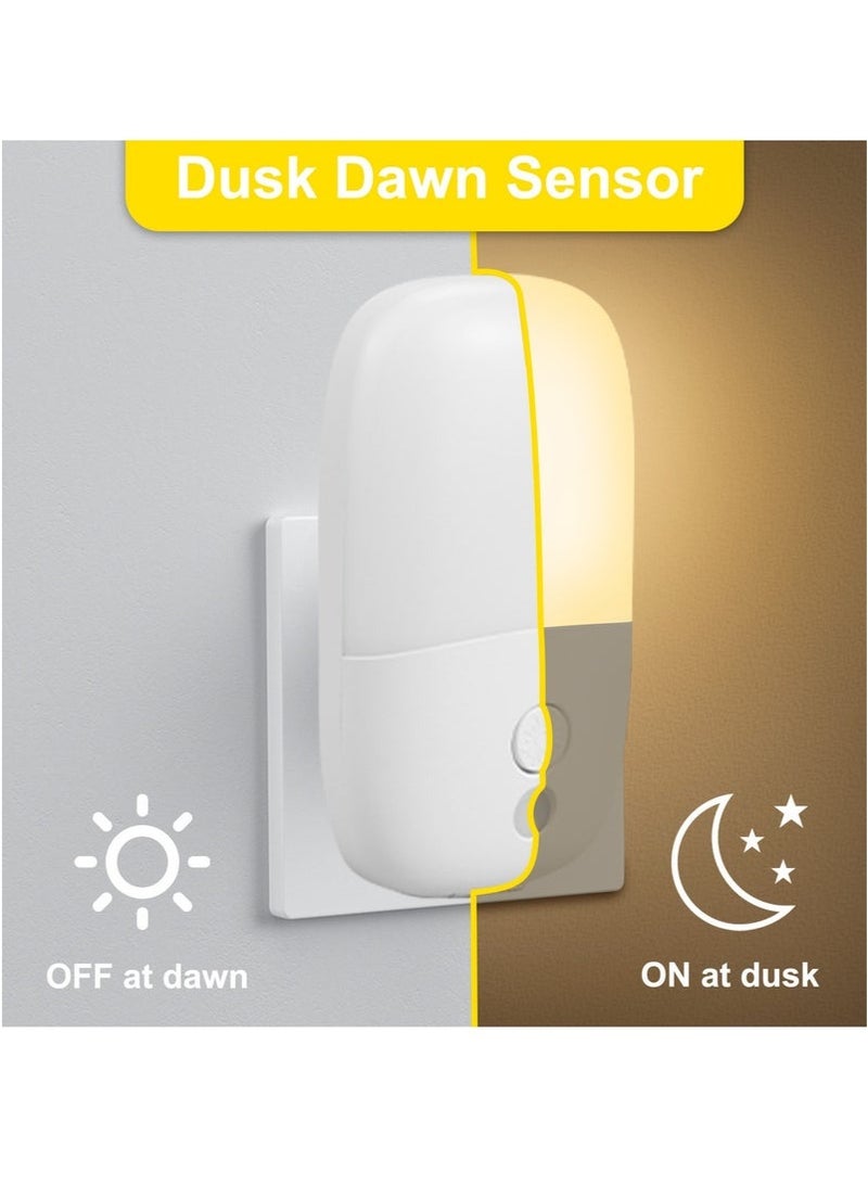 2-Pack Motion Sensor Dimmable Night Light, Night Lights Plug into Wall, LED Adjustable Brightness Wall Light for Kids Bedroom, Bathroom, Hallway, Kitchen, Stairway - Image 3