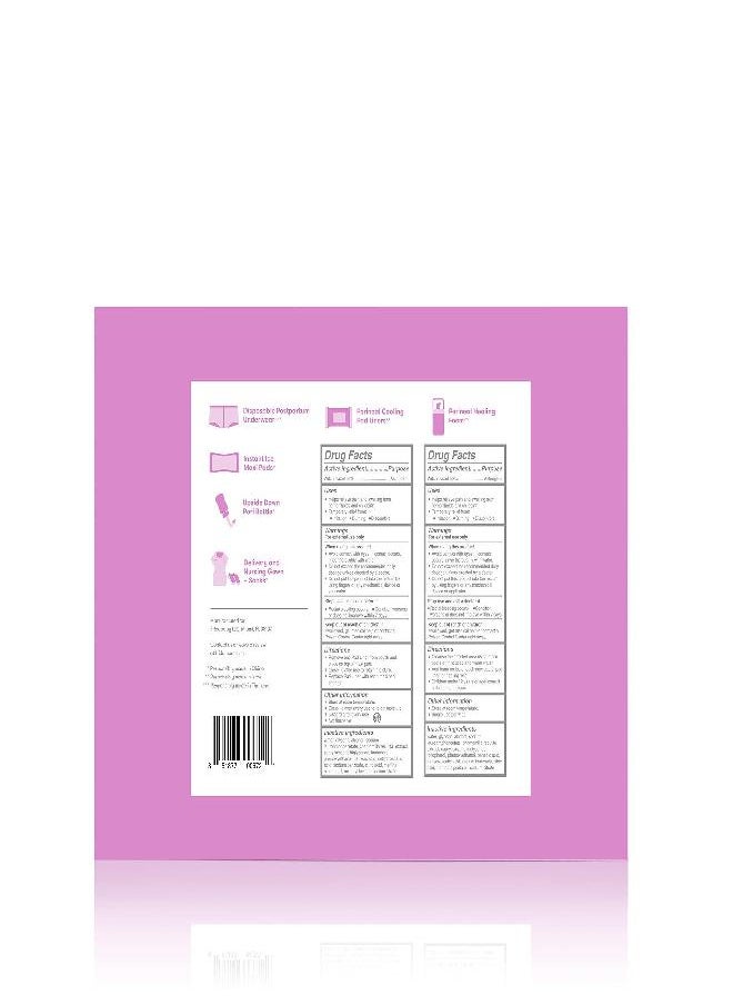 frida mom Frida Mom Hospital Packing Kit for Labor, Delivery, & Postpartum | Nursing Gown, Socks, Peri Bottle, Disposable Underwear, Ice Maxi Pads, Pad Liners, Perineal Foam, Toiletry Bag (15 PIECE GIFT SET)  - Image 5