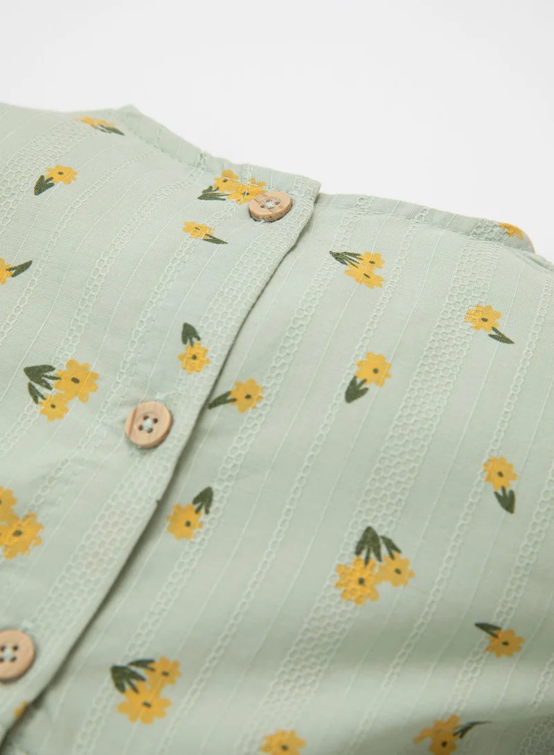 ديفاكتو Floral Ruffle Tiered Dress
