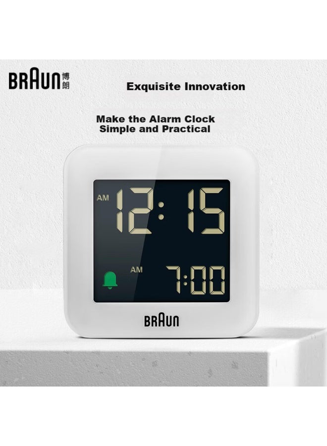 Braun German Brand Original Imported Small Alarm Clock New Compact Minimalist Large Volume Wake-up Electronic Clock Night Light Bedroom Bedside Clock Gift For Friends Back To School Season - Image 2