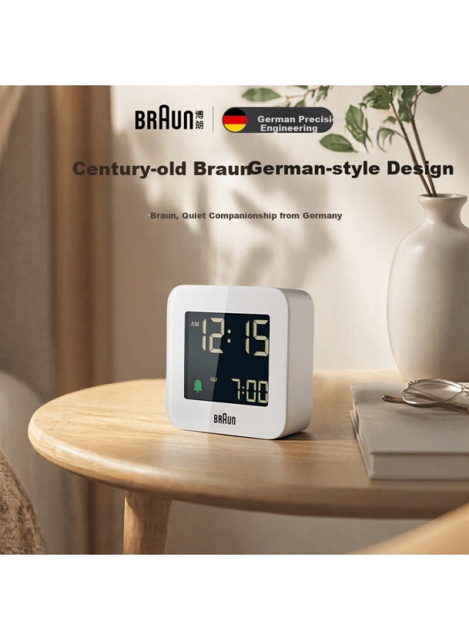 Braun German Brand Original Imported Small Alarm Clock New Compact Minimalist Large Volume Wake-up Electronic Clock Night Light Bedroom Bedside Clock Gift For Friends Back To School Season - Image 1