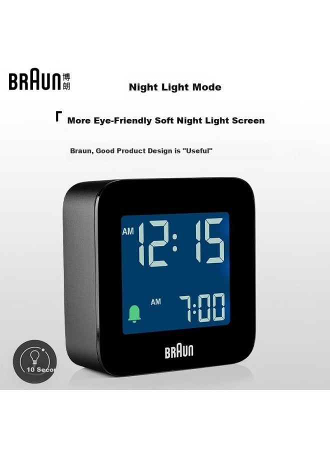 Braun German Brand Original Imported Small Alarm Clock New Compact Minimalist Large Volume Wake-up Electronic Clock Night Light Bedroom Bedside Clock Gift For Friends Back To School Season - Image 3