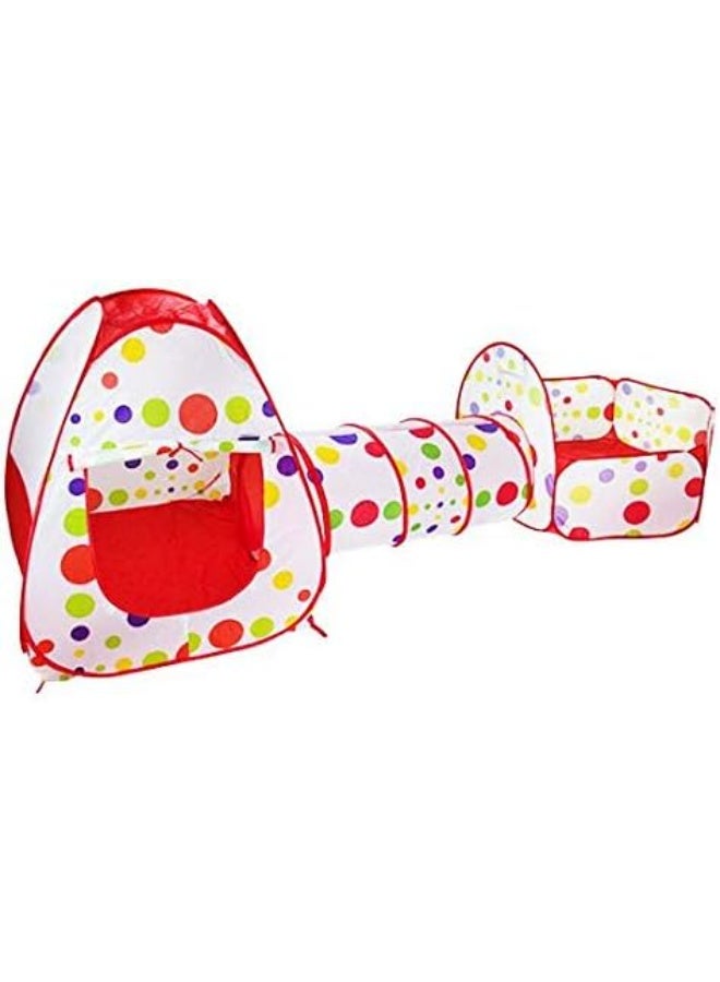 babyhome Three-piece cow-themed baby tent with volleyball, crawl tunnel tent, playhouse for children aged 0-3 years, foldable indoor tent, mega ball, interactive parent-child games - Image 1