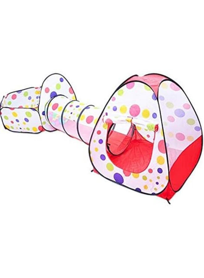 babyhome Three-piece cow-themed baby tent with volleyball, crawl tunnel tent, playhouse for children aged 0-3 years, foldable indoor tent, mega ball, interactive parent-child games - Image 2