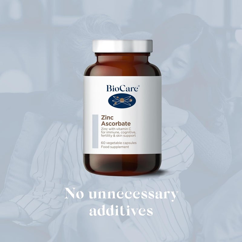 Biocare Zinc Ascorbate Vegetable Pack of 60 Capsules - Image 3