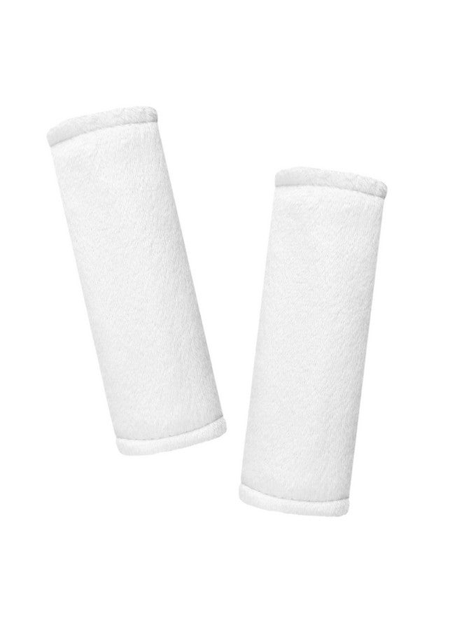 GFU Car Seat Strap Pads for Baby, Soft Shoulder Pads for Comfort, Reversible Seatbelt Covers for Kids, Perfect for Baby Car Seat, Stroller, Swing, High Chair, Size: 6.5 x 6.5 inch, White - Image 1