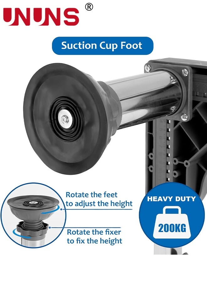 UNUNS Fridge Stand Universal Stand,Base With 4 Adjustable Sturdy Feet,For Washing Machine Stand Pedestal,Fridge Base Stand,Grey - Image 4