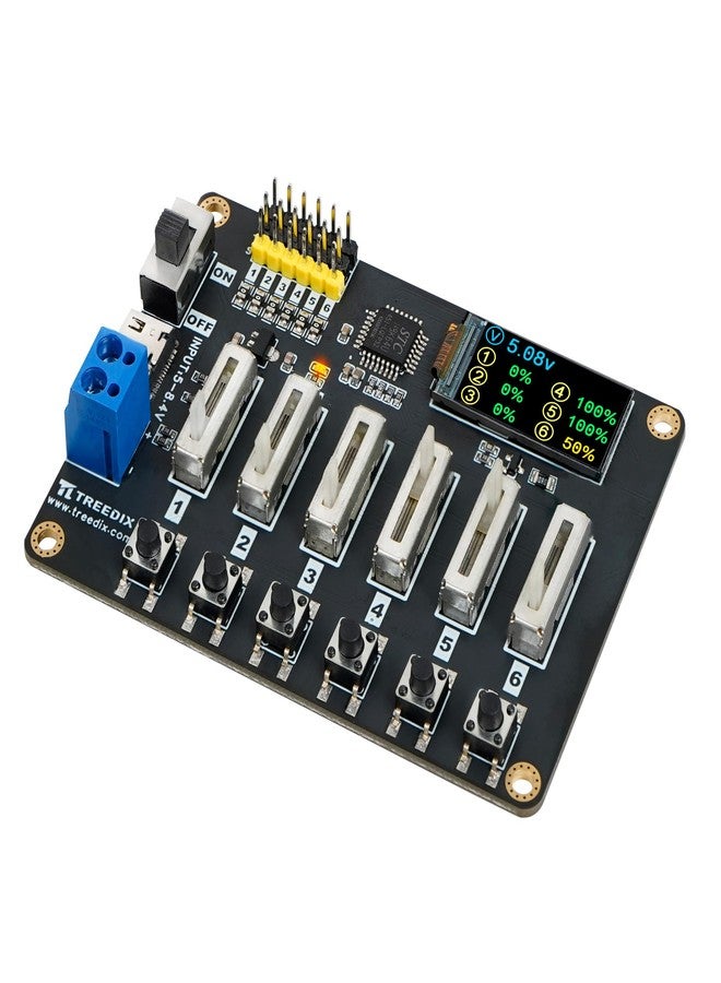 Treedix RC Digital Servo Tester, LCD Real-time Display, 6 Channels Servo Controller Board, DC5-8.4V RC Servo Tester with Over-Current Protection for RC Car Airplane Robots Mechanical Claws Tester Tool - Image 1