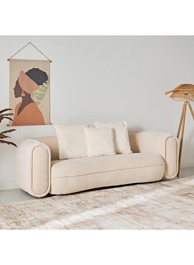 Home Box أريكة قماش فينيكس 3 مقاعد مع 3 وسائد 96 × 69 × 226 سم - Image 1