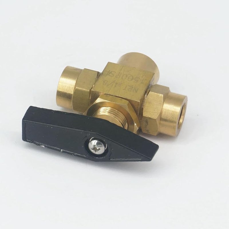 صمام كرة نحاسي 1/8 بوصة NPT أنثى منفذ L 1500 رطل لكل بوصة مربعة للماء والغاز والنفط والوقود - Image 4