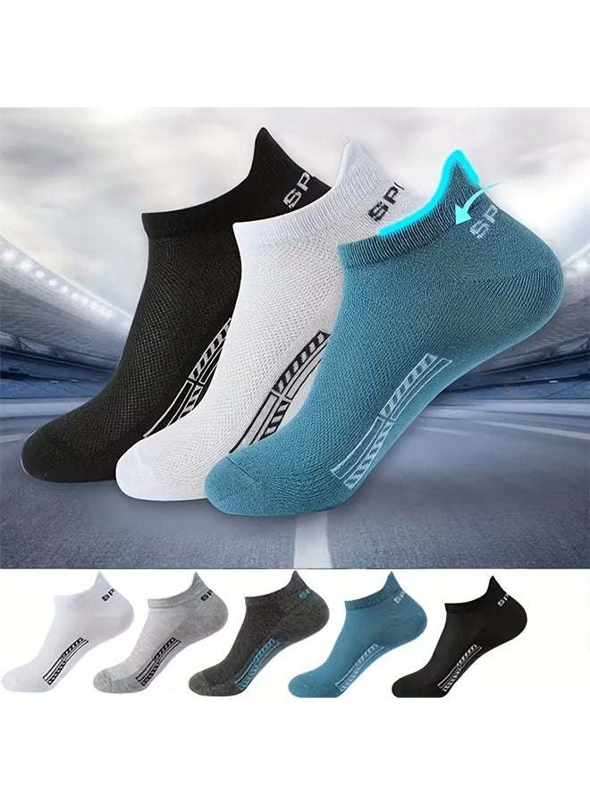 Zeemey Unisex Colorful Invisible Boat Socks 10 Pairs Set, Comfortable and Breathable Short Socks, Versatile for Everyday Wear, Prevents Slip-Off. - Image 3
