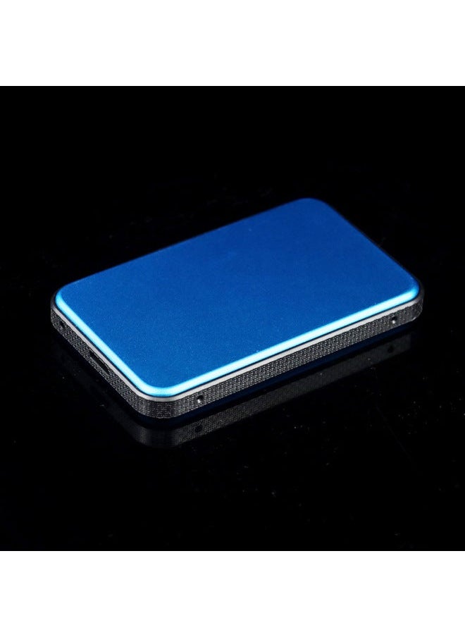 Generic SSD Shell Upper And Lower Cover Aluminum Alloy 2.5-inch Sata Serial Port Notebook External USB3.0 Hard Disk Box-Color:Blue  - Image 1