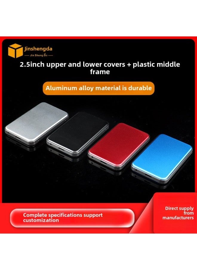 Generic SSD Shell Upper And Lower Cover Aluminum Alloy 2.5-inch Sata Serial Port Notebook External USB3.0 Hard Disk Box-Color:Blue  - Image 2