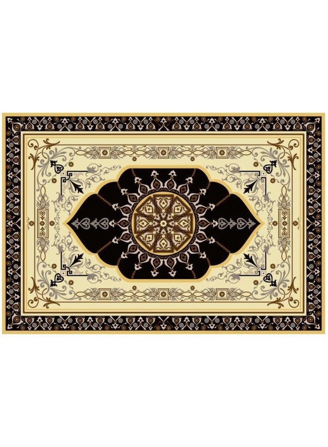 آنا سجادة مخملية كريستالية غير قابلة للانزلاق مقاس 80*120 سم لغرفة المعيشة المنزلية، قوية ومتين. - Image 2