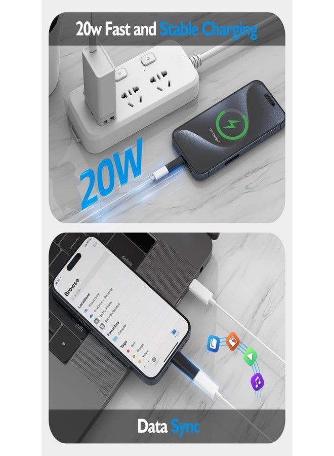 ARKTEK Lightning to USB C Adapter 4Pack- Support Fast Charging, Data Transfer, OTG - USB Type C Adapter Compatible with iPhone 17 16 Plus Pro Max, AirPods 4 Pro 2, Galaxy S25 S24, Pixel 9, Pura70 Pro - Image 3