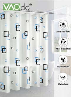 VAOdo Shower Curtain Liner With Plastic Hanging Ring Colored Triangle PEVA Shower Curtain with Rustproof Metal Grommet and 3 Magnetic Weights Odor Free Shower Liner 180*200 CM  - Image 4
