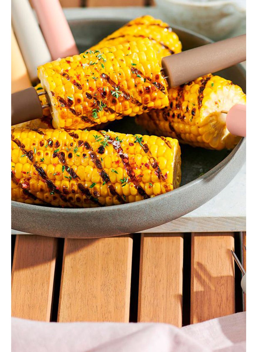 Tchibo - 8 Pcs Corn Cob Holders, Pale Yellow - Image 1