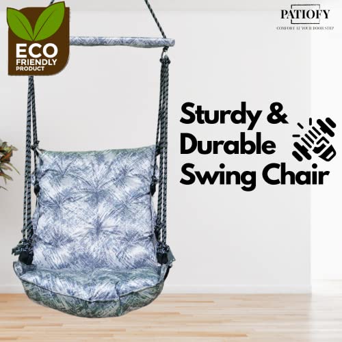Patiofy Cotton Baby Swing Chair for Kids - Hanging Jhula for Home - Green, 20 Cm - Image 2