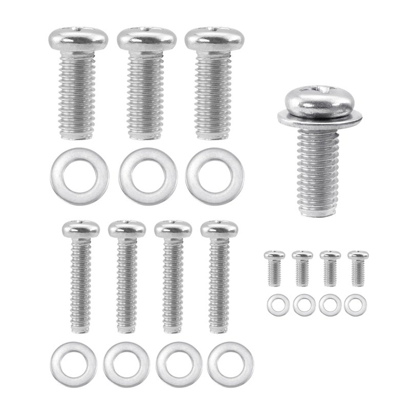 Quacc Universal TV Mounting Hardware Kit 24 PCS M4 M6 M8 Stainless Steel Screws Washers for VESA Wall Mount TV and Monitor Bracket Fixing - Image 1