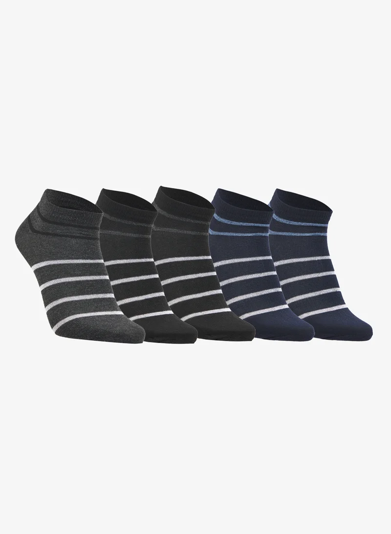 Seventy Five Basics Pack Of 5 Ankle Socks