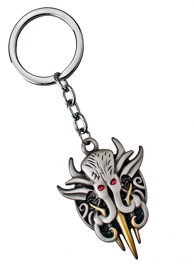 MEETCUTE Ghost Skull Head Keychain, Cool Key Ring from Baldur's Gate for Men and Women Key chain Cosplay Accessories (1) - Image 1