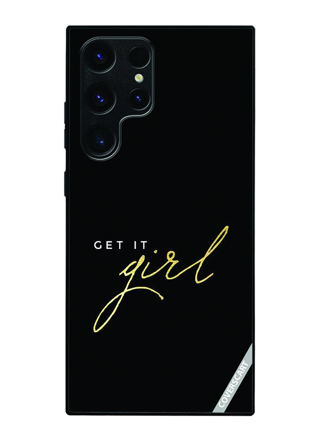 Protective Case Cover For Samsung Galaxy S25 Ultra Get It Girl Design Black