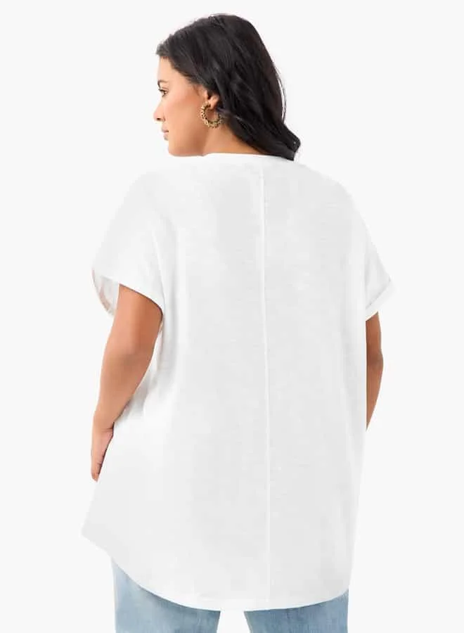 Ulla Popken Plus Size Ulla Popken Printed T-shirt
