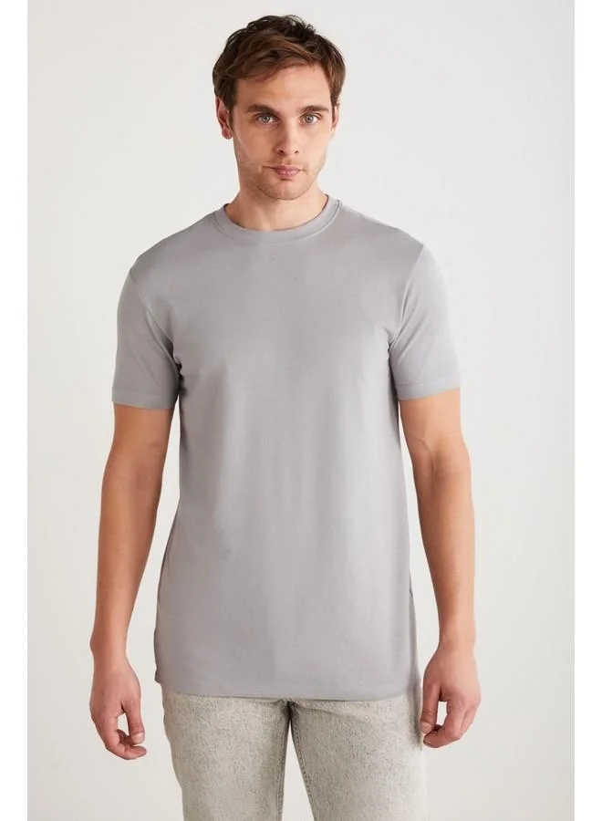 GRIMELANGE Grimelange Tiago Men's Grey T-Shirt