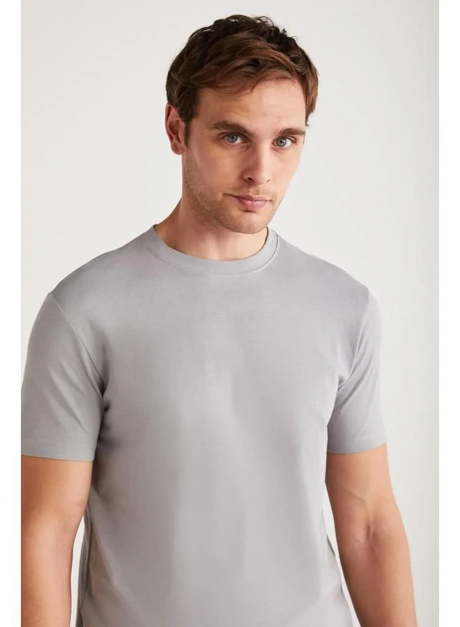 GRIMELANGE Grimelange Tiago Men's Grey T-Shirt
