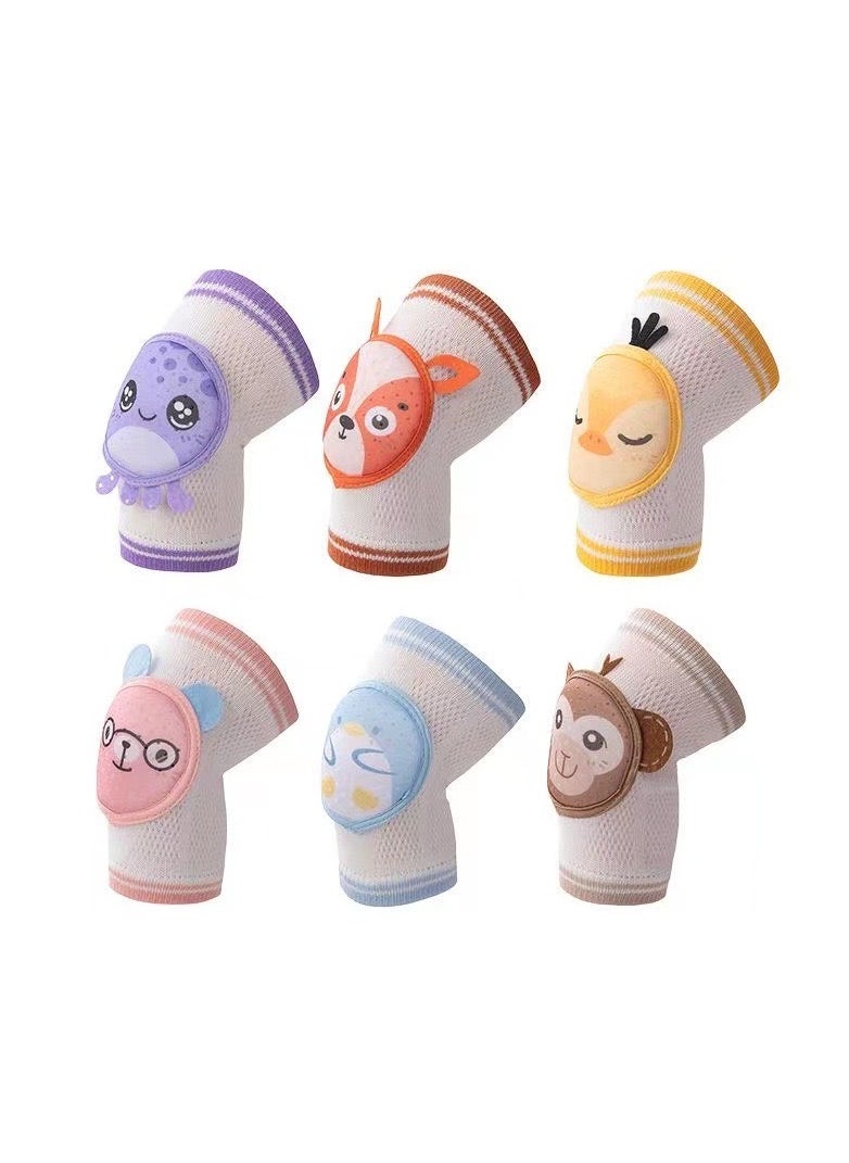  MISUTA - MISUTA Baby Crawling Knee Pads Large Baby Knee Protectors with Spongy Pads Breathable Leg Warmers Anti Slip Leg Protector Accessories for Toddlers Baby Boys Girls 2-4 Years Old (ORANGE FOX)) - Image 1