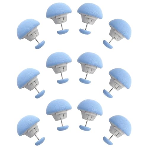 TOMATUS Duvet Pins, Reusable Fixing Buckle Non-Slip Quilt Holder, Quil Cover Clip for Fixing Curtain Socks Mattress, Pack of 12, Blue - Image 1