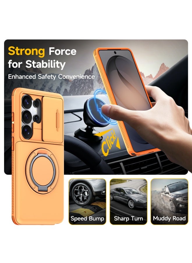 Multifunctional Case for Samsung S23/S24/S25/S26 Ultra with Slide Camera Cover, Magnetic Stand & Card Slot, Shockproof Phone Cover - Image 2