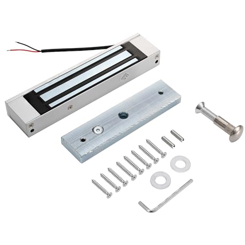 NCLTHS Electric Magnetic Door Lock with Z and L Aluminum Alloy Bracket 180KG350lb Holding Force Electromagnet Lock 12V DC FailSafe NC Mode Suitable for Indoor and Outdoor Access Control Systems - Image 3